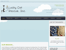 Tablet Screenshot of luckycatrescue.com
